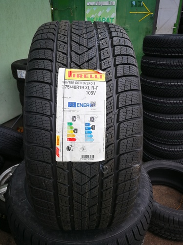 275/40R19 Pirelli Winter Sottozero 3 RFT 105V XL DOT3221 Új!