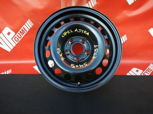 Opel Astra acélfelni R15X6J, 5X105X56.6, ET37. GM2150191